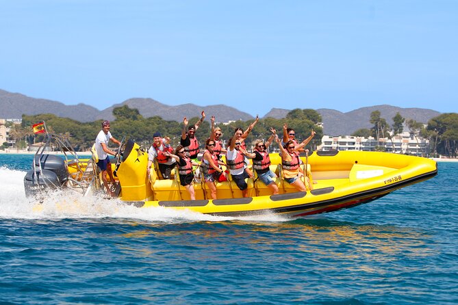 1 Hour of Adrenaline and Speedboat adventure in Alcúdia - Leaving Platja dAlcúdia at speed