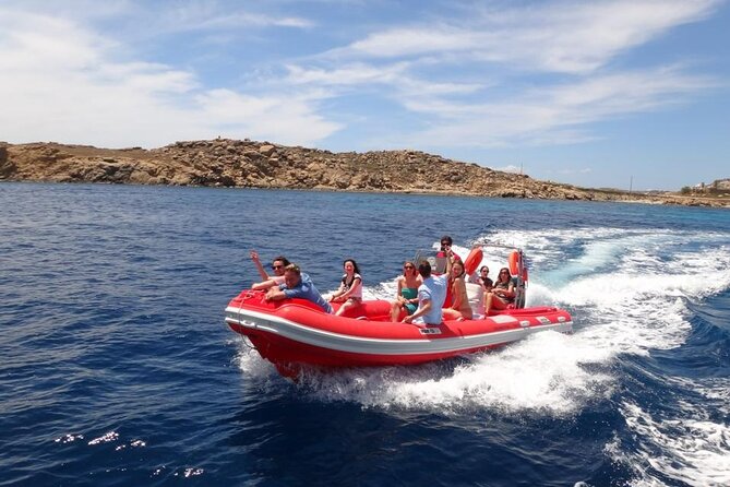 2-Hour Mykonos Private Sea Safari and Snorkeling on a Powerboat - Leaving Lia Beach for Mykonos’s southern coast