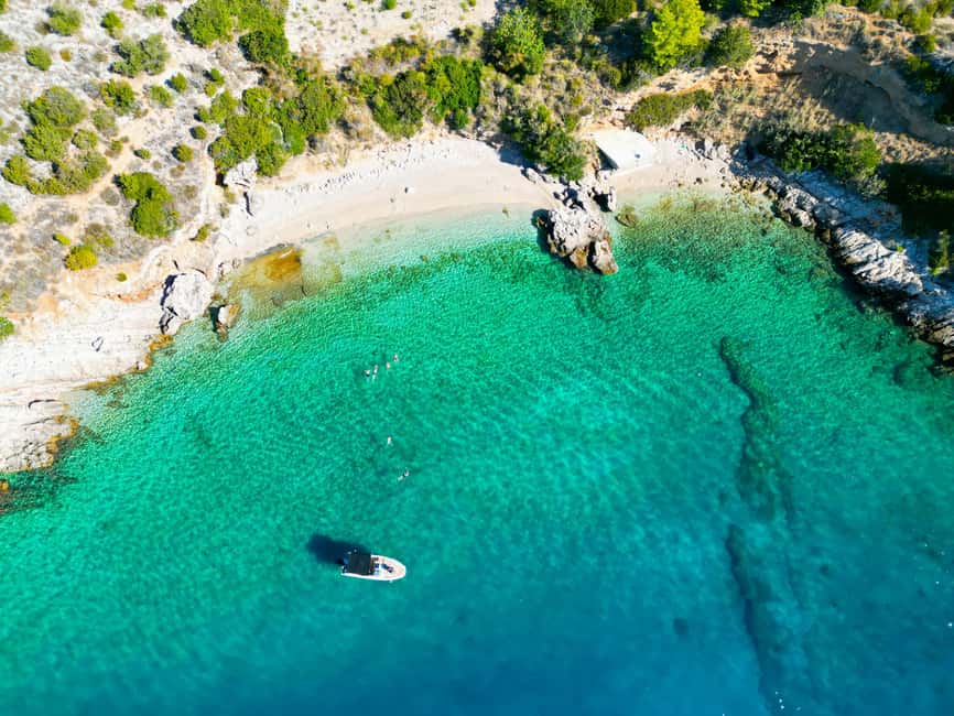 3 Islands Speedboat Tour: Golden Horn, Blue Lagoon & Jelsa - Zirje Beach offers the first taste of clear water
