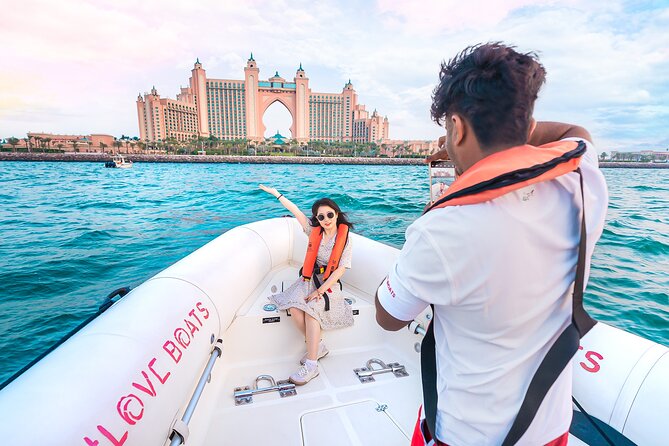 90 Mins Speedboat Tour Dubai Marina JBR Atlantis and Burj Al Arab - Jumeirah Beach from the sea