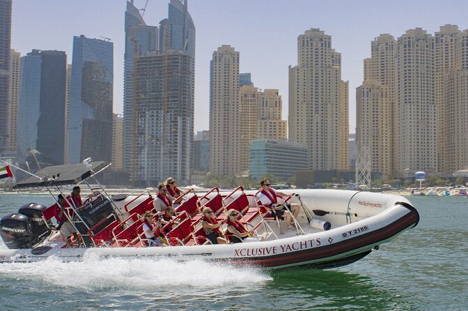 90 Minutes Speedboat Tour: Marina, Atlantis, Palm & Burj Al Arab - Burj Al Arab from the Arabian Gulf