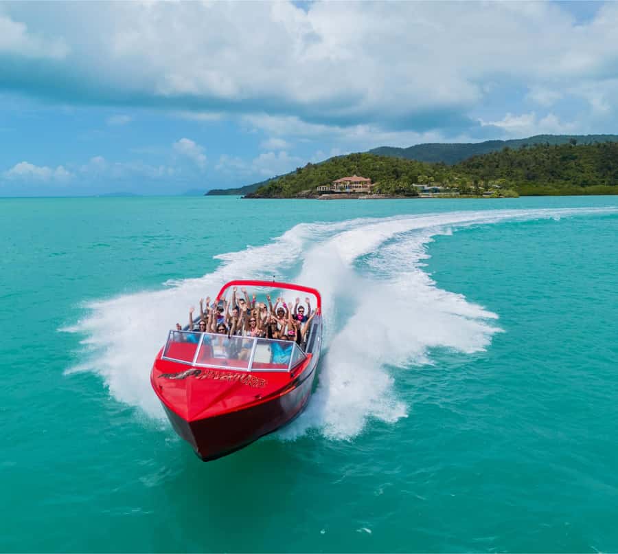 Airlie Beach: 30-Minute Jet Boat Ride - Finding the floating office at Coral Sea Marina