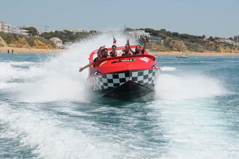 Albufeira: High-Adrenaline Jet Boat Ride - Then the jet boat switches into play mode