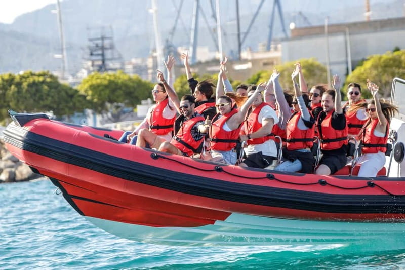 Alcudia: Sightseeing, Sea Caves & Snorkel Speedboat Tour - Leaving Alcudiamar and passing Aucanada