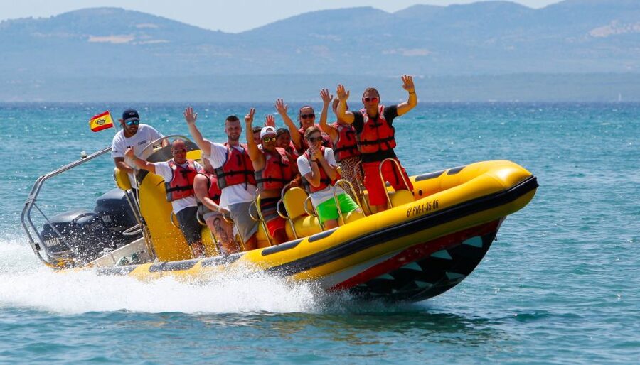 Alcudia: Speedboat Tour of Northern Mallorca & Hotel Pickup - Leaving Alcudia Bay at full speed