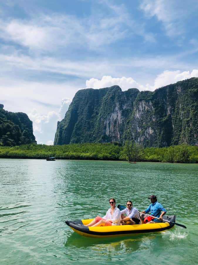 Ao Nang: James Bond & Hong Islands w/Canoeing by Speed Boat - Koh Panyee adds a human side to the scenery