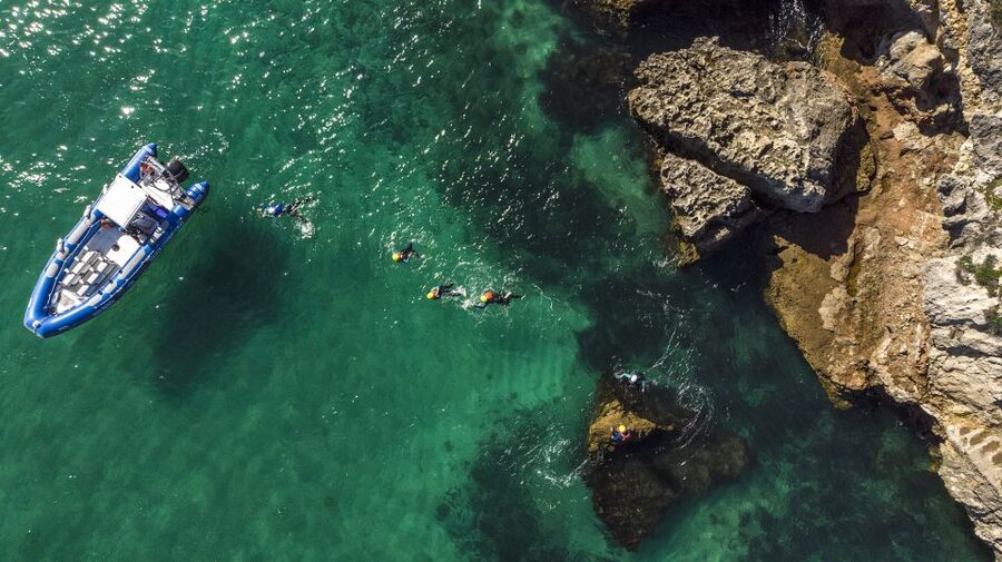 Arrábida: Setubal, Sesimbra Coasteering & Speedboat Tour - Safety without taking the fun away