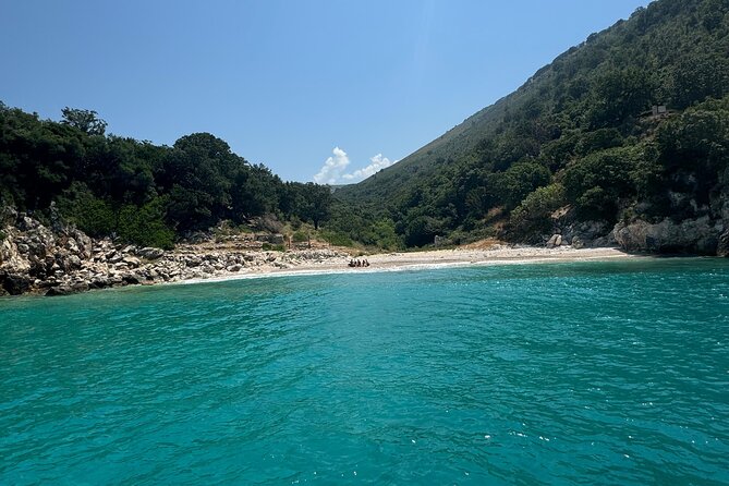 Blue Gem Cave and Grama Bay Speedboat Tour from Vlore - Secret Canyon, a narrow passage by boat