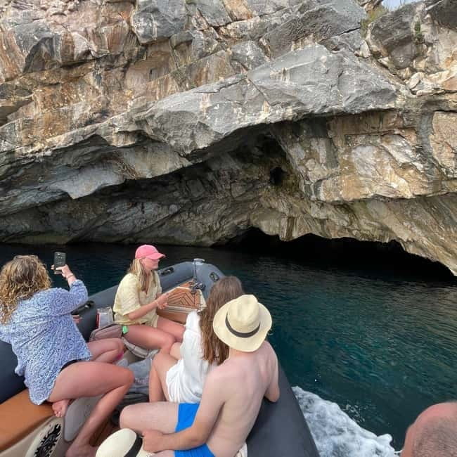 Blue Gem Cave Speedboat Tour Vlore - Two hours at Grama Bay