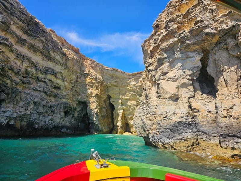 Blue Lagoon:Malta Crystal Lagoon, Comino,Private Speedboat - The extra swim and Santa Maria Caves