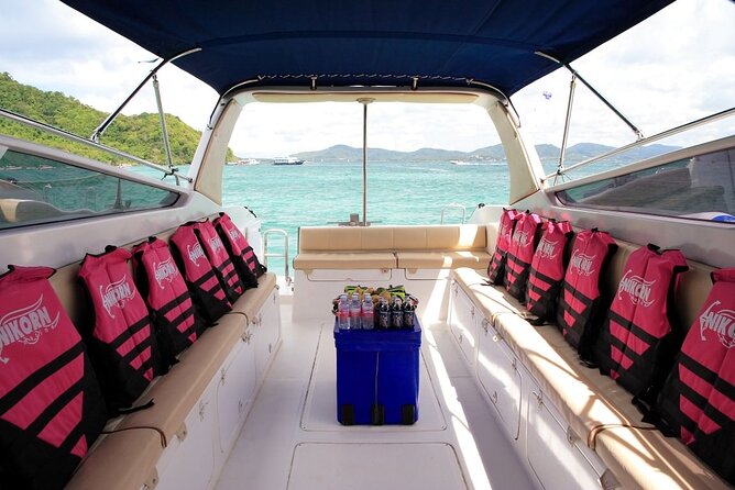 Coral Island by Speed boat from Phuket - Coral Beach Club: sand, swimming, and a busy first stop