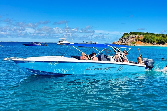 Cristal Speed boat, Snorkeling, Beach Tour & Lunch St Maarten - Maho Beach and the planes overhead