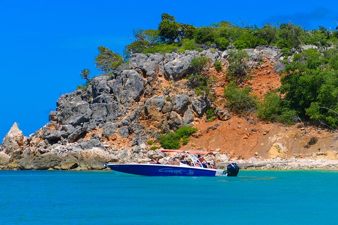 Discovery Powerboat Tour ,Snorkeling with Turtles & BBQ Lunch - Mullet Bay or La Samanna: a short final beach stop