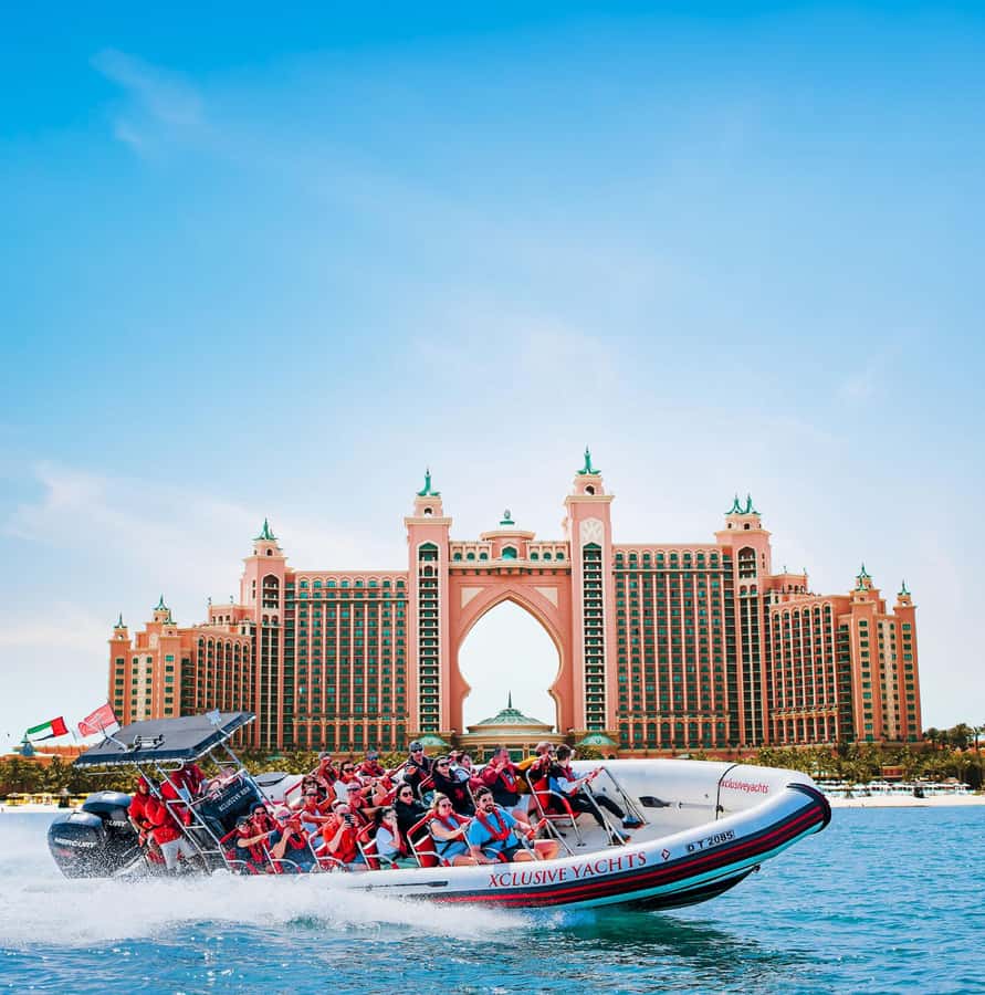 Dubai: Marina, Atlantis, Palm & Burj Al Arab Speedboat Tour - Ain Dubai and Dubai Harbour views
