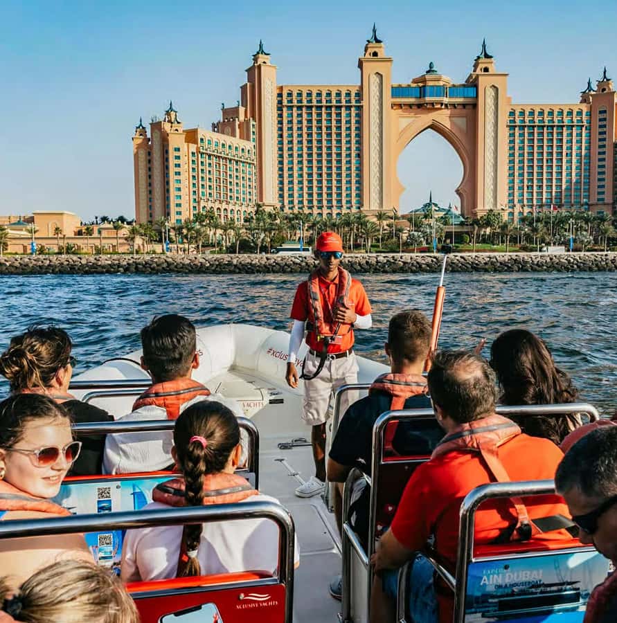 Dubai: Marina, Atlantis, Palm & Burj Al Arab Speedboat Tour - Jumeirah Beach and the open sea