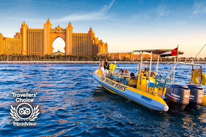 Dubai Marina Guided Sightseeing High-Speed Boat Tour - Leaving Dubai Marina and seeing the city from offshore