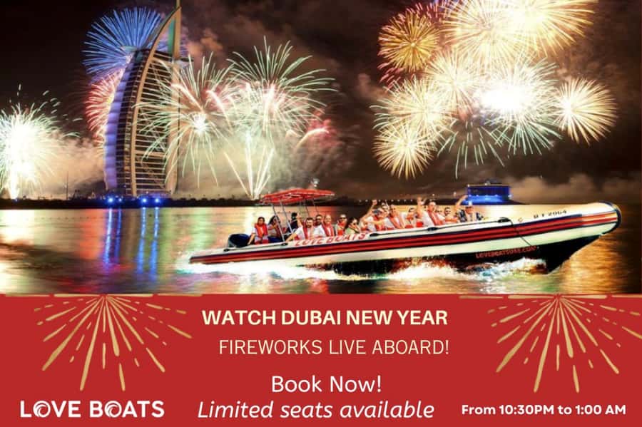 Dubai - New Year's Eve Fireworks show on a Speedboat - Key points at a glance
