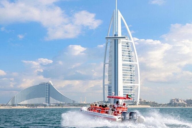 Dubai Speedboat Tour, Marina, Atlantis, Palm & Burj Al Arab - Racing around Palm Jumeirah