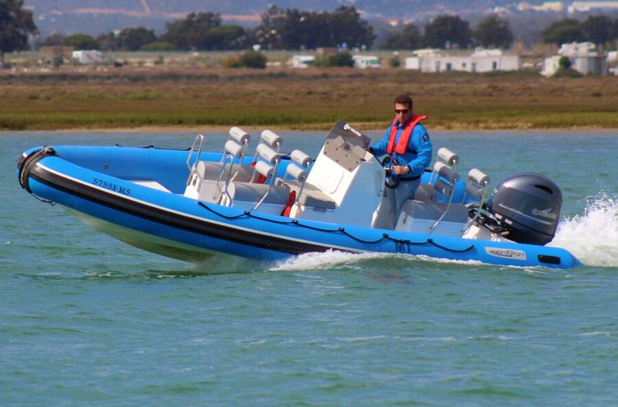 Faro: Speed Boat Tour - Meeting at Faro Marina by the Blue Sign