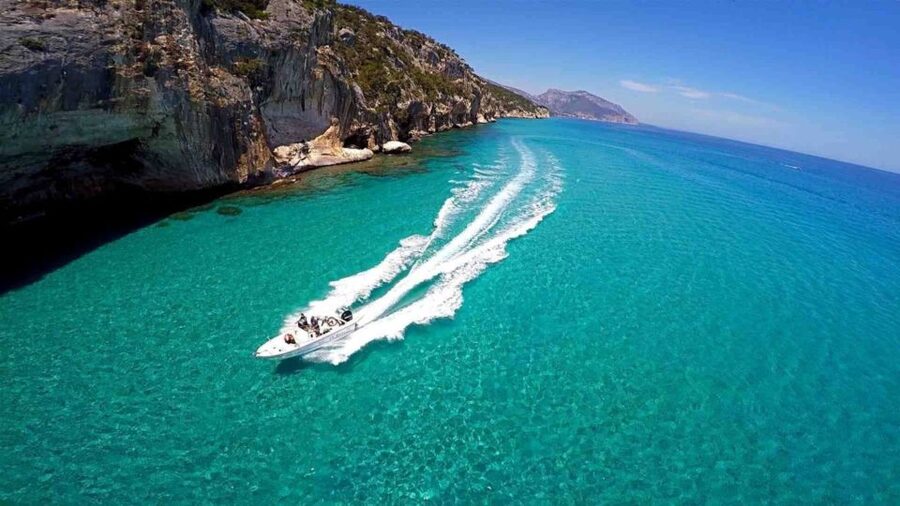From Cala Gonone: Gulf of Orosei Speedboat Trip and Aperitif - Caletta Ziu Santoru and the first swim
