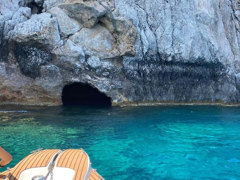 From Faliraki : Speedboat tour kalithea caves&antony kouin - Kallithea caves and the rocky coast