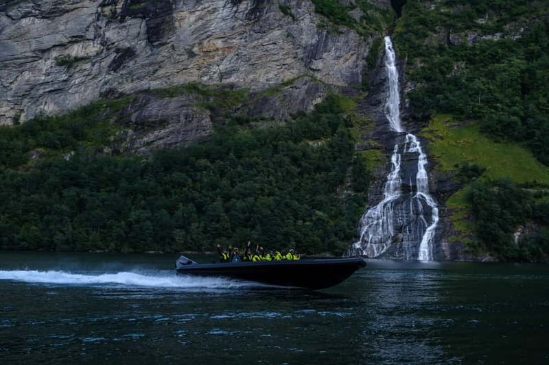 From Hellesylt: Experience Fjordsafari Geirangerfjord on RIB - The first stretch: speed, spray, and mountain walls