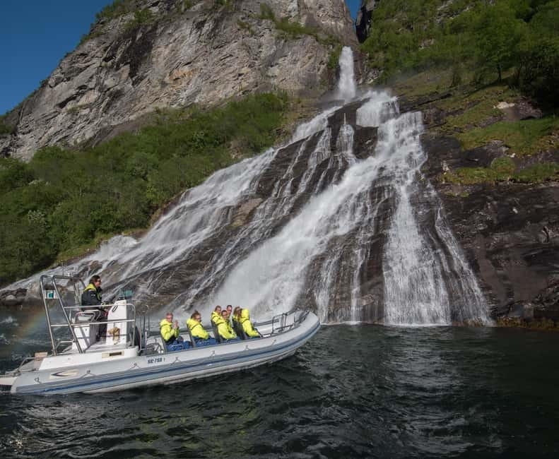 From Hellesylt: Experience Fjordsafari Geirangerfjord on RIB - Friaren and the stories behind the waterfalls
