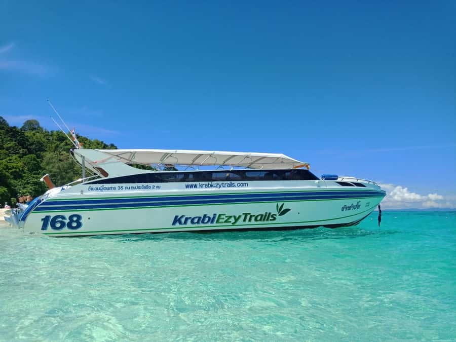 From Krabi: Phi Phi Early Bird & 4 Islands by Speedboat - Maya Bay before the midday crush