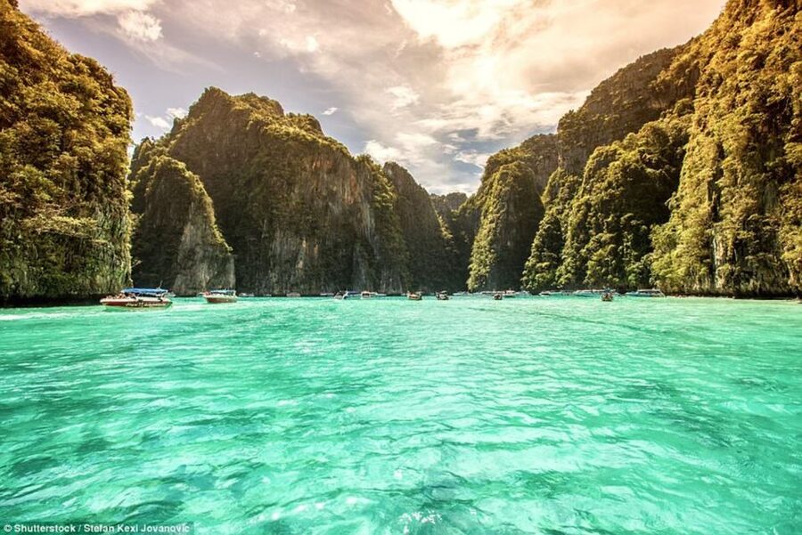 From Krabi: Phi Phi Island Full-Day Private Speed Boat Tour - Viking Cave and the emerald water of Pileh Lagoon