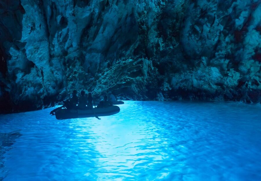From Omis: Blue Cave & 5 Island Speedboat Tour - The Blue Cave on Biševo: the day’s main event