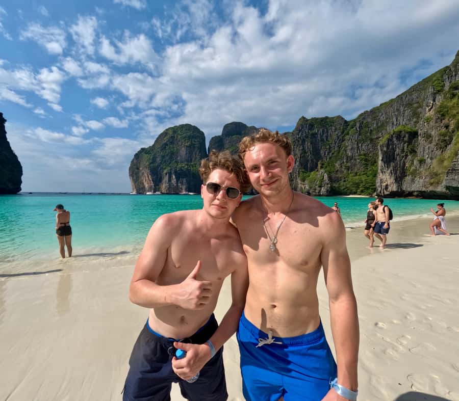 From Phi Phi Island: Maya Bay Sunset & Plankton by Speedboat - Viking Cave from the water