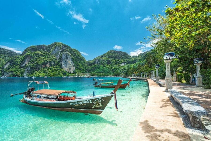 From Phuket: Phi Phi and Khai Islands Speedboat Tour - Phi Phi Don brings lunch and a longer pause