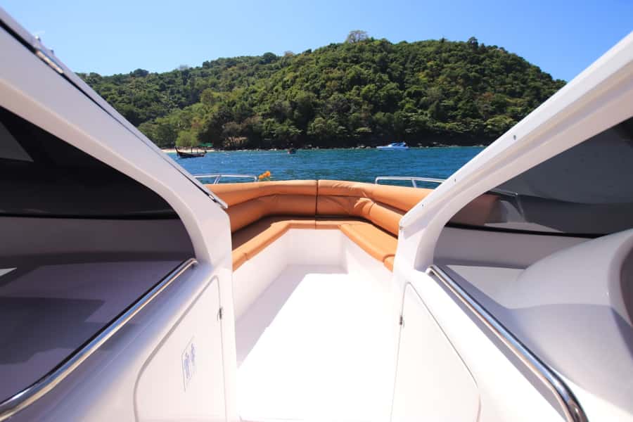 From Phuket: Premium Private Speedboat Coral/Racha/Promthep - Getting comfortable on the boat