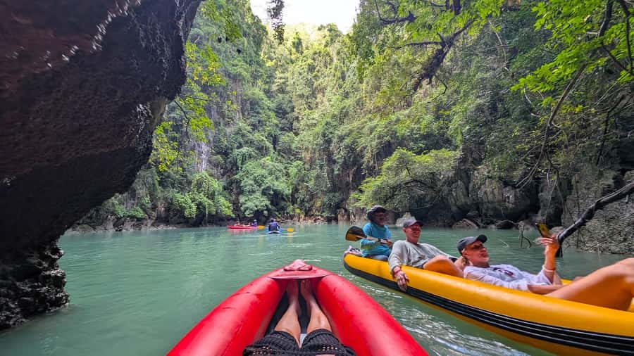 From Phuket: Premium Speedboat Tour to James Bond & Ko Panyi - Canoeing around Hong Island