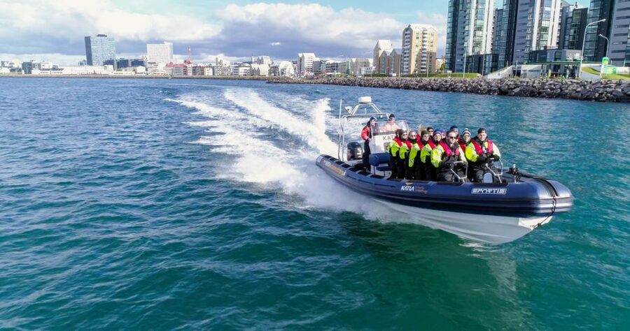From Reykjavik: Whale Watching Tour by Speedboat - Harpa and Sun Voyager From the Water