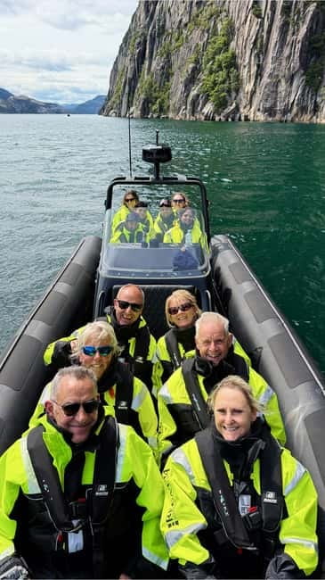 From Stavanger: Lysefjorden & Pulpit Rock Safari by RIB - Lysefjord at water level