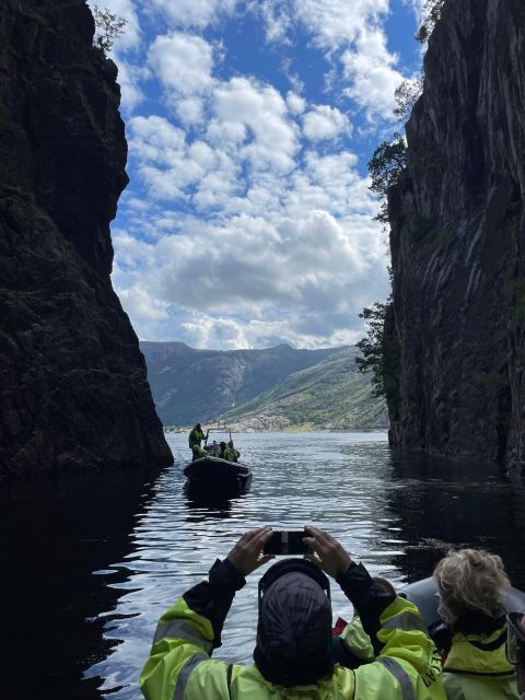From Stavanger: RIB Tour to Lysefjord - Hengjanefossen and the waterfall shower