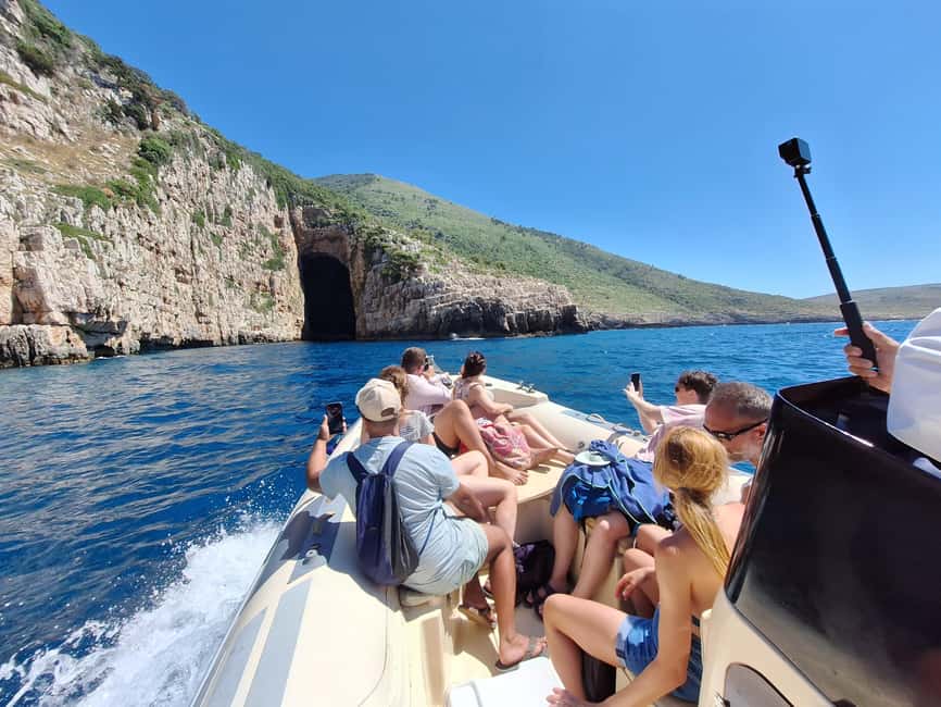 From Vlorë: Haxhi Ali Cave and Karaburun Speedboat Trip - Leaving Orikum Marina for the Karaburun coast