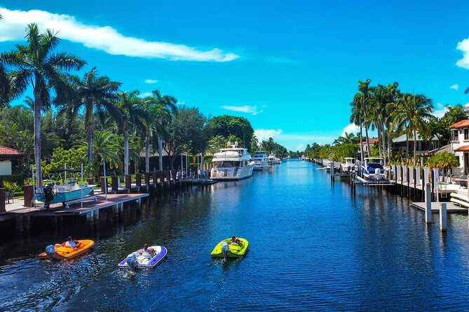 Ft. Lauderdale Mini Powerboat Rental. Canal, Yacht, Mansion Tour - Starting at Las Olas Paddle Boards on NE 20th Avenue