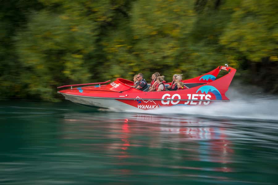 Go Jets Wanaka Clutha River Jet Boat Experience - 360-degree spins and high-speed manoeuvres