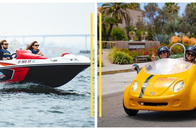 GoCar & Speedboat Land and Sea Adventure in San Diego - Balboa Park and the San Diego Zoo by GoCar