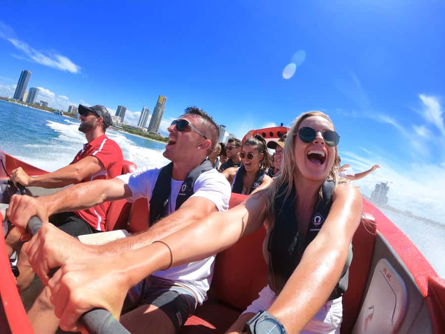 Gold Coast: 55-Minute Extreme Jet Boat Ride - The first run gives you Surfers Paradise from a new angle