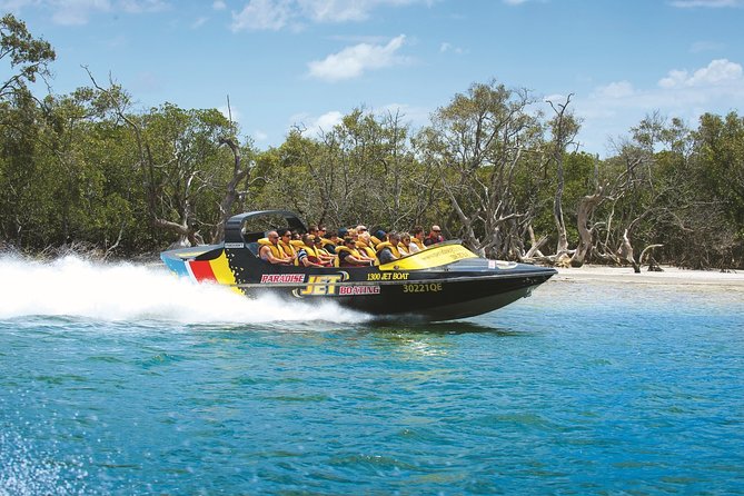 Gold Coast V8 Jet Boat Rapid Ride - Wave Break Island: a quick water-level pause