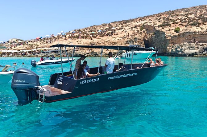 Half Day Malta Speedboat Charter - Coral Lagoon, a Short Swim or Scenic Stop