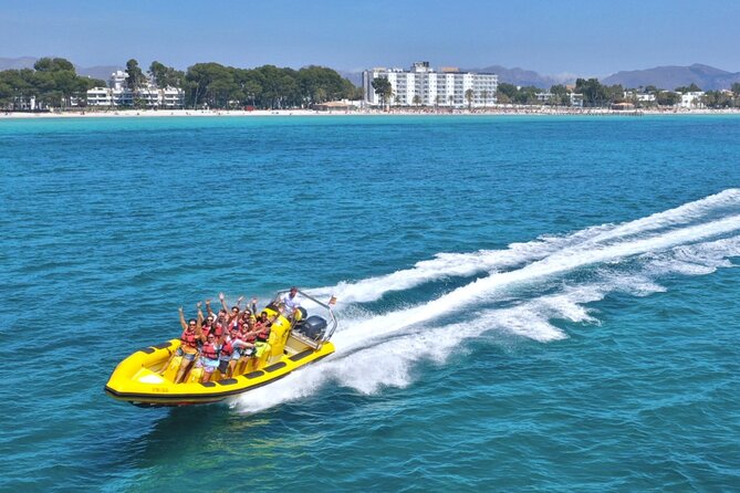 High-Speed Speedboat Adventure in the Bay of Alcudia - Passing the Aucanada lighthouse