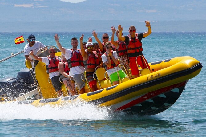 High-Speed Speedboat Adventure in the Bay of Alcudia - Leaving Alcudia Bay at high speed