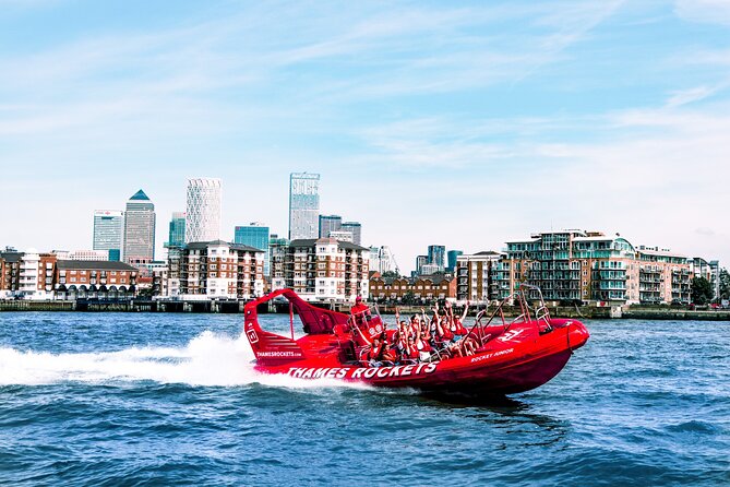 High-Speed Thames River Speedboat in London - The Globe, St. Paul’s, and London from the water