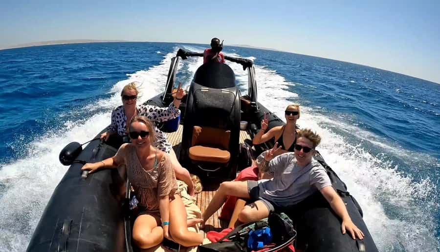 Hurghada: Private Speedboat to Dolphin House with Pickup - Food, Drinks, Equipment, and Photos
