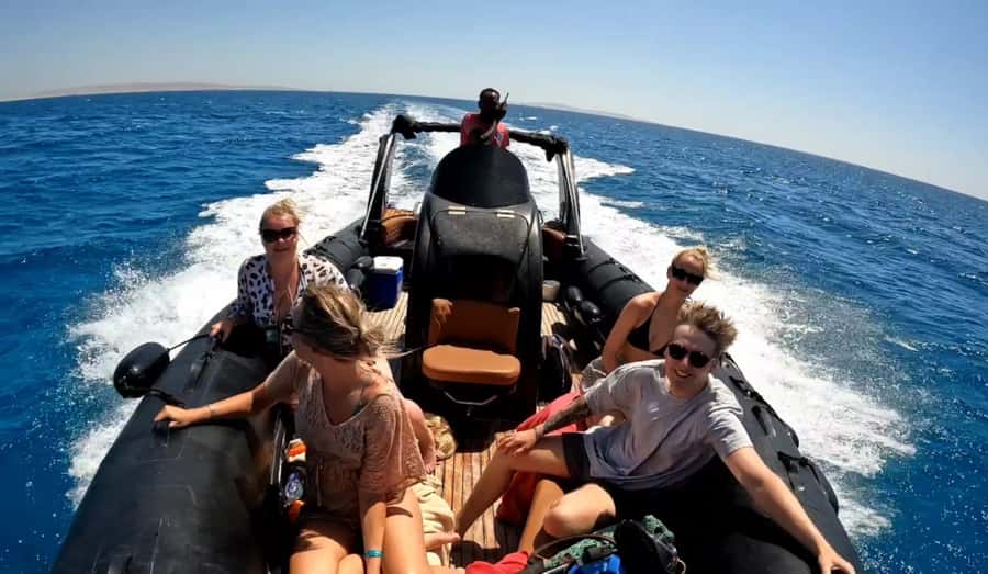Hurghada: Private Speedboat to Dolphin House with Pickup - Speeding Toward Dolphin House