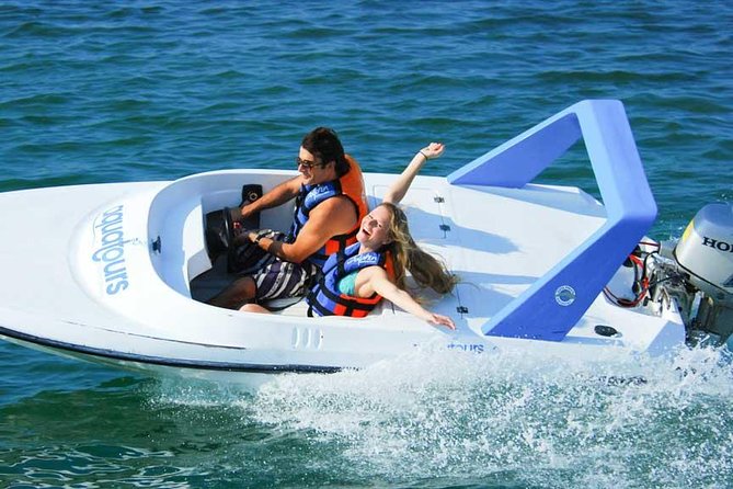 Jungle Tour In Cancun, drive a speedboat through the lagoon with your companion - Punta Nizuc brings lagoon and reef together